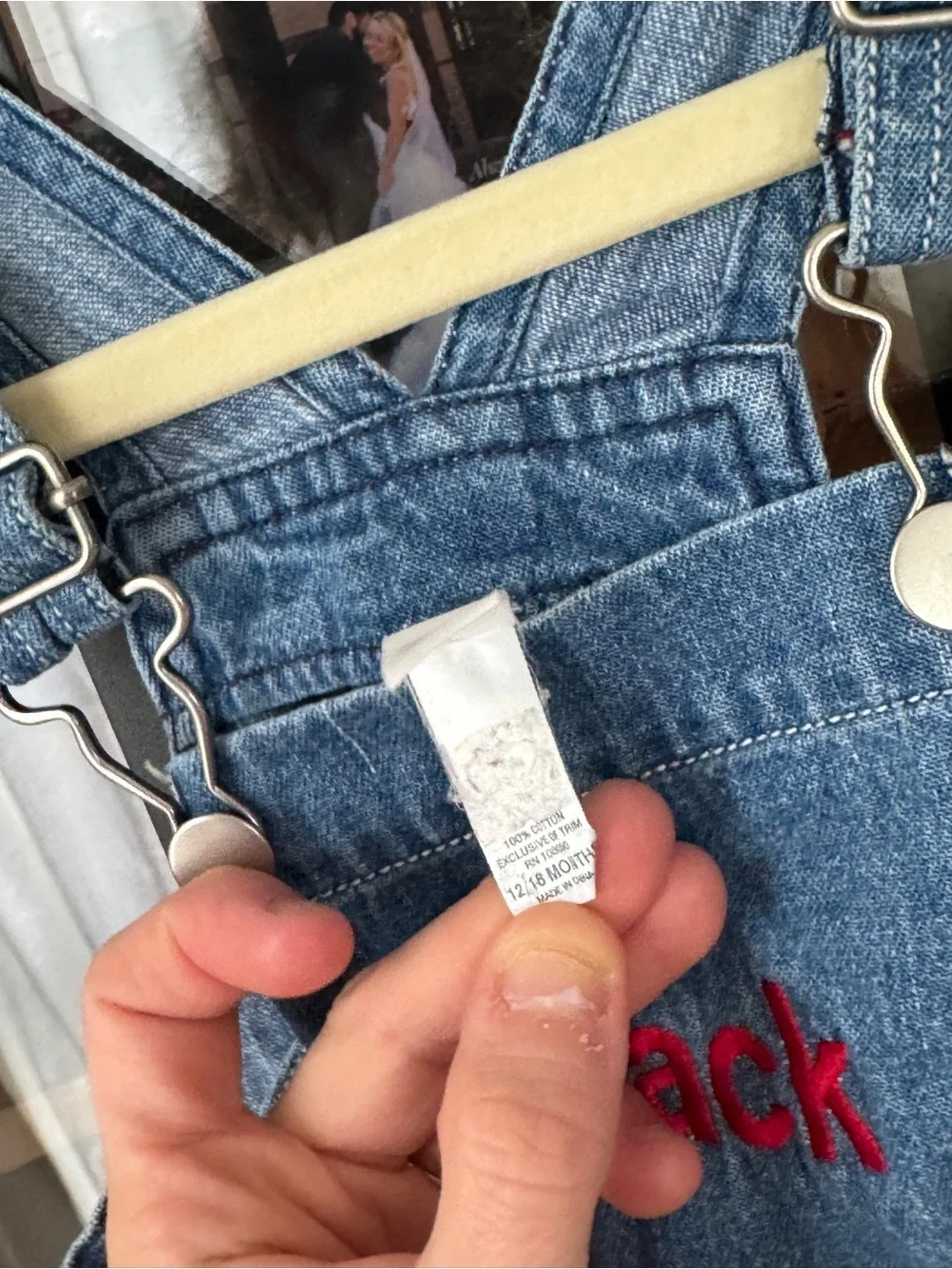 Jack monogrammed overalls denim shortall baby toddler boy classic embroidered
